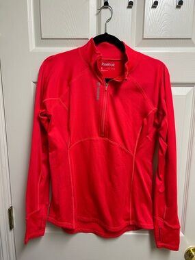 Reebok coral/Red Half-Zip Performance Top